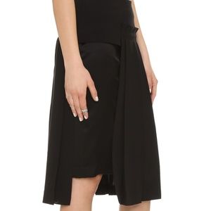 DKNY Skirt with Pleated Overlay